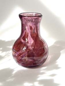 Glassware: Aubergine Petal Shard Mother's Day Vase by Keith Grinter - Exclusive to Inc Store