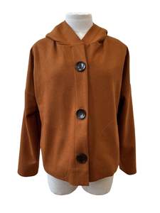 Coats: "Ava" Wool Blend Jacket - Burnt Orange