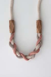 Twisted Rope Necklace - Blush