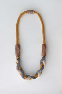 Jewellery: Twisted Rope Necklace - Mustard