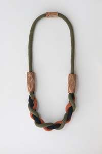 Twisted Rope Necklace  - Khaki