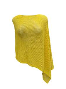 Sale: Cotton Merino Mesh Poncho / Buttercup
