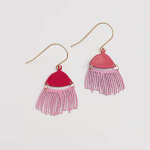 Jewellery: Mini Gum Blossom Earrings in Ruby & Marshmallow