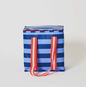 Medium Insulated Tote - Blue Stripe