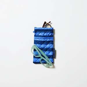 Bags: Double Glasses Case - Blue Stripe