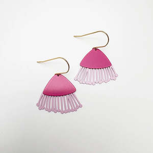 Mini Gum Blossom Earrings in Raspberry & Pink