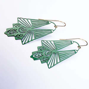 Jewellery: Goddess Earrings in Emerald Green