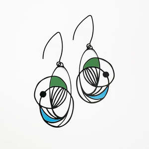Art School Drop Out Earrings in Cool Colours