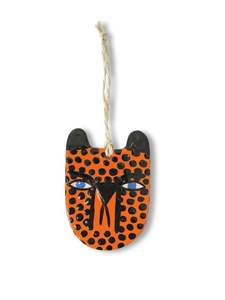 Products: Cheetah Face Orange - Ceramic Decoration by Studio Soph
