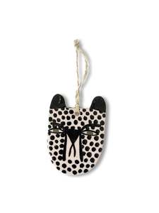 Products: Cheetah Face White - Ceramic Decoration by Studio Soph