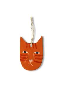 Cat Face Orange - Ceramic Decoration by Studio Soph