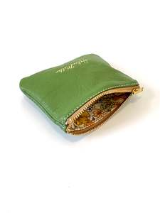 Products: Coin Purse - 12cm - Cactus Green Leather - by Helen Miller