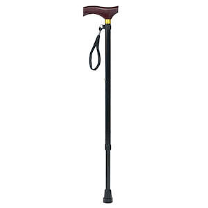 Daily Living Essentials: Extending Walking Stick with Wooden T Handle