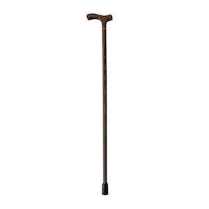 Christmas Gift Ideas: Mens Dark Fritz Wooden Walking Stick with T Handle