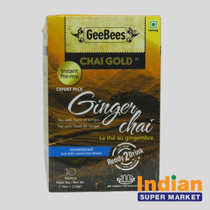 GeeBees Ginger Chai Sweetened 220 Gm (10 Sachets) - Indian Supermarket