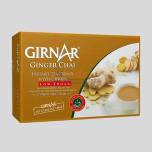 Girnar Low Sugar Ginger Tea Instant Mix 10 Sachets - Indian Supermarket