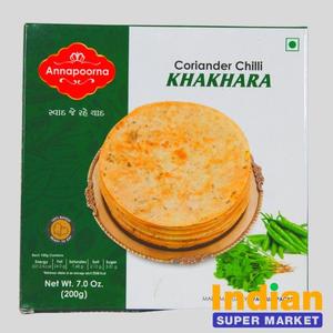 Annapoorna / Deep Ragi Coriander Chilli Khakhara 200 gm - Indian Supermarket