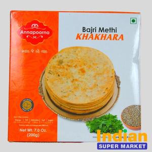 Annapoorna / Induben Bajri Methi Khakhara 200 gm - Indian Supermarket