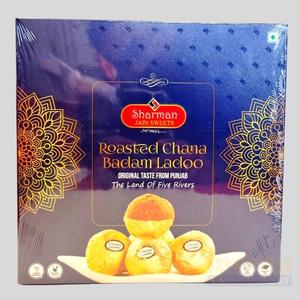Products: Sharman Roasted Chana Badam Ladoo - Indian Supermarket