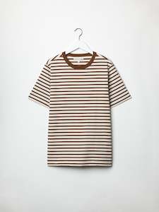 2M14 Relaxed Fit Stripe Tee - Chestnut/Nature
