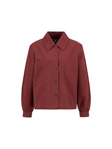 Womens Tees: Willow Overshirt - Burnt Henna