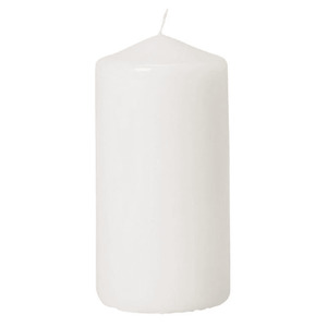 Products: White non-scented pillar candle