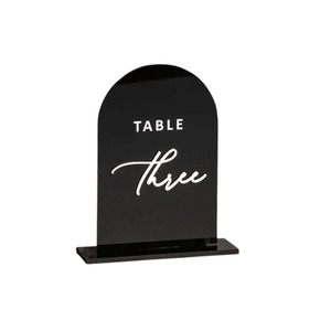 Products: Black Gloss Arch Table Number