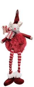 Christmas: Fluffy Mouse Hanging Decoration