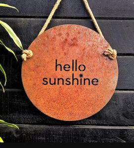 Lisa Sarah Steel Art: Hello Sunshine - Corten Steel