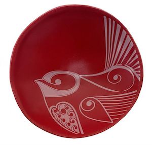 Jo Luping Design: Jo Luping - Piwakawaka Bowl Red