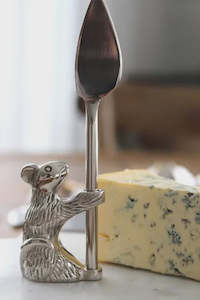 Laguiole Knives: Standing Guard Mouse w/ Cheese Knife