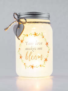 Hanging And Led Lights: Sparkle Jar - Your Love Makes Me Bloom
