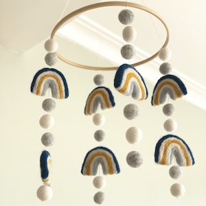 Sheepish Design: Rainbow Felt Baby Mobile