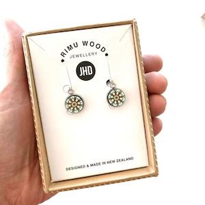 Circle Lace Earrings - Sterling Silver