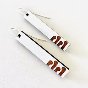 Jhd Designs: Koru Bar earrings