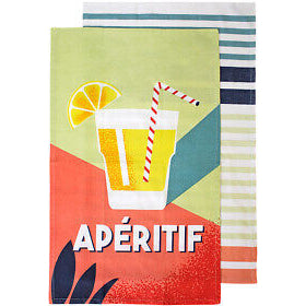 Tea Towels Dishclothes: Cocktail Aperitif Tea Towel (SALE)