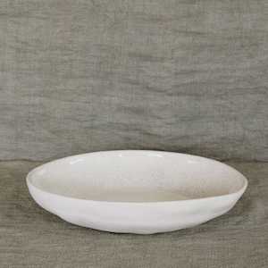 Ceramics: Ceramic Large Oval Bowl - Oatmeal