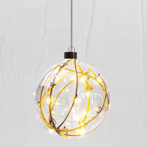 Stellar Haus: Hanging Light - Gold Festive Sphere