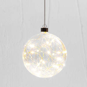 Hanging Light - Silver Thread Sphere