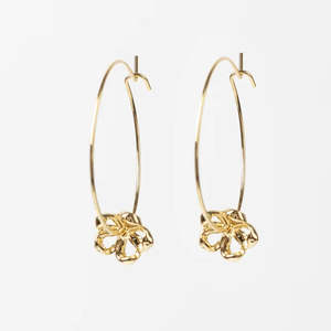 Stella And Gemma Jewellery: Mini Flower Pendant Hoop Earrings