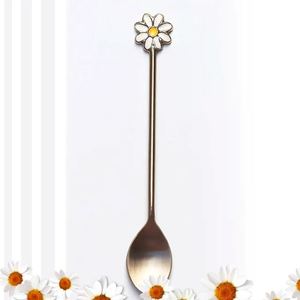 Brushed Gold Daisy Spoons