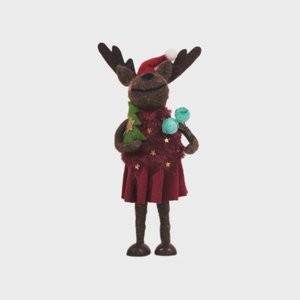Christmas Misc: Felt Standing Reindeer - Betty