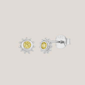 Life Force Sun Studs - Silver