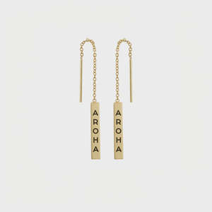 Aroha Thread Earrings - Gold