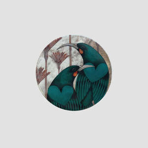 Kathryn Furniss Ceramic Coaster - Huia Nikau