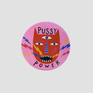 Studio Soph Ceramic Coaster - Pussy Power