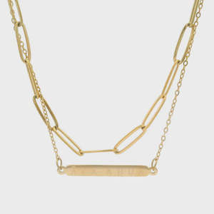 Aroha Double Chain Necklace - Gold
