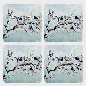 Fairy Wren - Resin Coasters