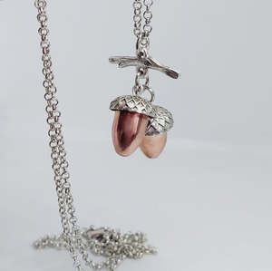 Duo Copperhead Acorn Necklace