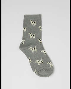 Accessories: S  + G Socks - Grey Dogs
